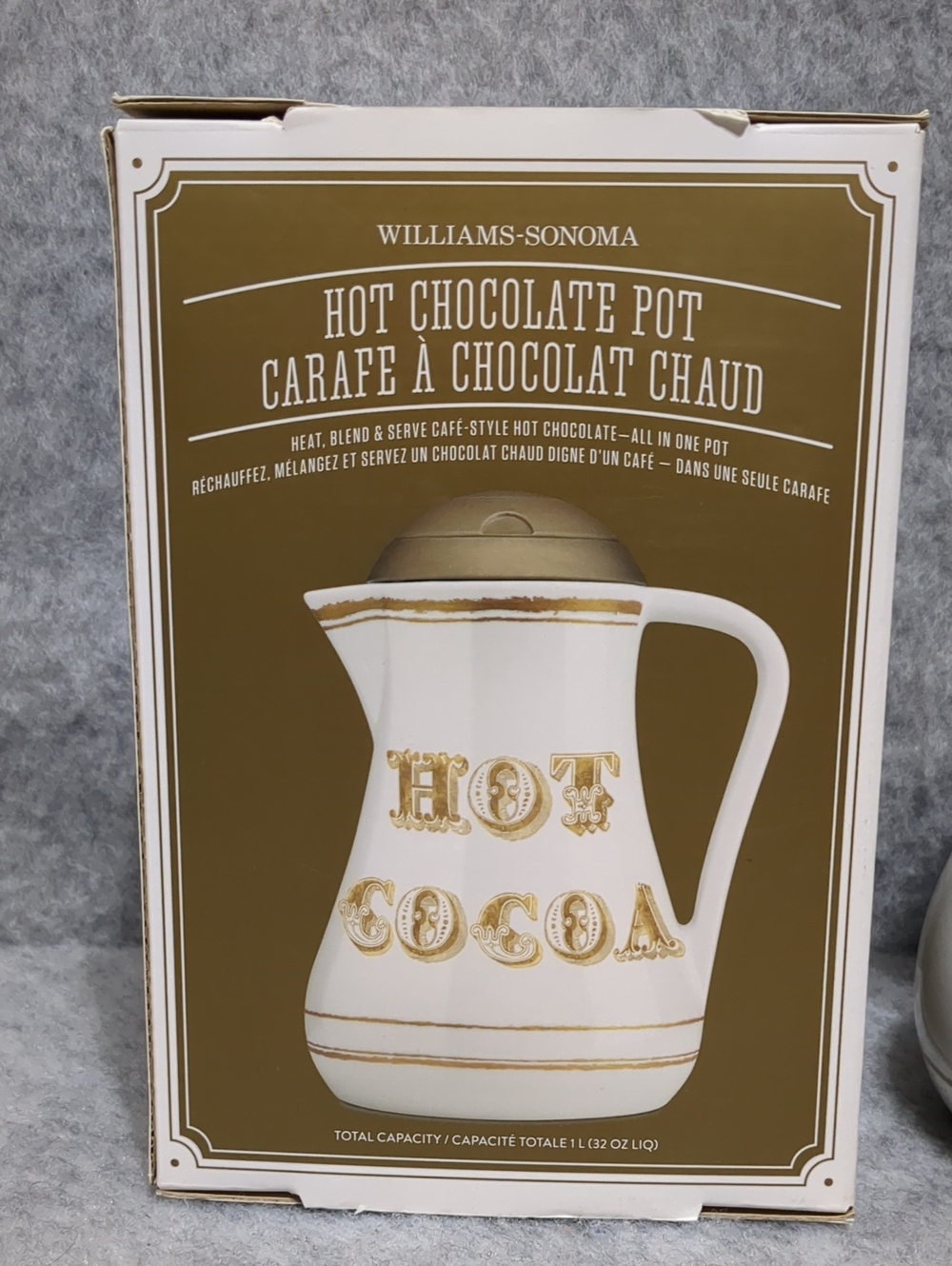 Williams Sonoma Hot Chocolate ceramic Pot NWT